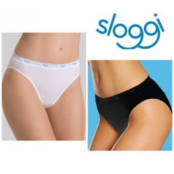 1 slip mutanda Sloggi tai in cotone bianco e nero