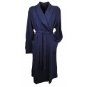 Vestaglia Donna in caldo cotone interlock sciallata con cintura Vilfram 50 blu