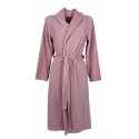 Vestaglia Donna in caldo cotone velur sciallata con cintura Vivisence 5022 rosa