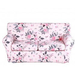 Copridivano 2 posti in fantasia floreale rose Harmony Made in Italy