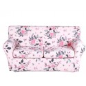 Copridivano 2 posti in fantasia floreale rose Harmony Made in Italy