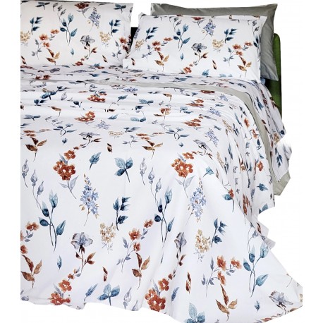 Copriletto matrimoniale Day Light Battaglia 2 piazze Chiara Floreale Panna