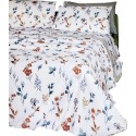 Copriletto matrimoniale Day Light Battaglia 2 piazze Chiara Floreale Panna