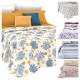Copriletto singolo matrimoniale cotone piquet Angel's fiori rose corallo