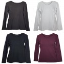 Maglia donna manica lunga Sotto giacca modal Tramonte Lucy
