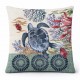 Cuscino Arredo Con Imbottitura Gobelin Karì 45x45 cm Tartaruga Coralli