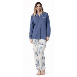 Pigiama Donna Invernale IRGE Aperto Avanti Caldo Cotone