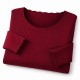 Maglia Intima Donna Tramonte Pura Lana a Costine Manica Lunga