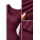 Maglia Intima Donna Tramonte Pura Lana a Costine Manica Lunga