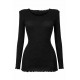 Maglia Intima Donna Tramonte Pura Lana a Costine Manica Lunga