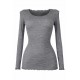Maglia Intima Donna Tramonte Pura Lana a Costine Manica Lunga