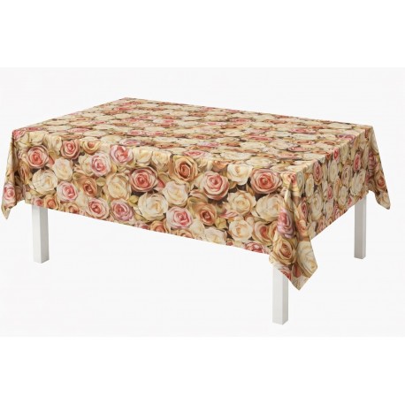 Tovaglia Rettangolare 6 e 12 Posti Botticelli Cotone Roselline