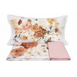 Completo Lenzuola Matrimoniale Zerobed Cotone Floreale