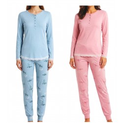 Pigiama Donna Caldo Cotone Kissimo Invernale