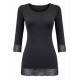 Maglia Manica Lunga Donna Tramonte Leonida Modal Bordi in Pizzo
