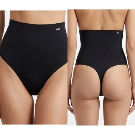 Guaina Donna Modellante Perizoma Taglio Laser Andra Nero