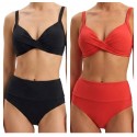 Costume Donna Bikini Mare Gisela Senza Ferretto Vita Alta