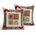 2 Fodere Cuscini Gobelin 40x40 cm Cuori e Farfalle
