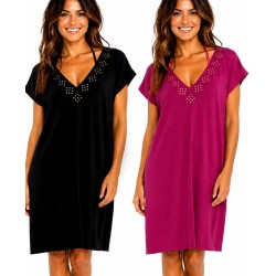 Copricostume Abito Mare Donna ADMAS Manica Corta Viscosa