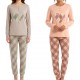 Pigiama Donna Infiore Caldo Cotone Invernale