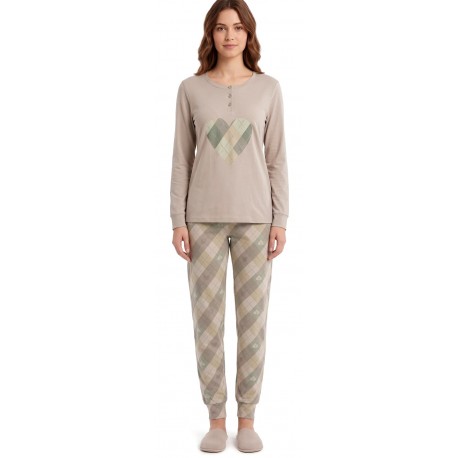 Pigiama Donna Infiore Caldo Cotone Invernale