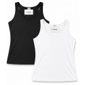 Canotta Donna Olimpionica FRALY Scollo a V Cotone Modal Spalla Larga
