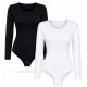 Body Donna COTONELLA Manica Lunga Caldo Cotone Elasticizzato