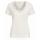 Maglia Intima Donna LIABEL Manica Corta Girocollo con Pizzo Lana e Cotone