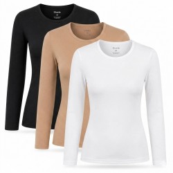 Maglia termica donna Gisela Manica Lunga Invernale Girocollo
