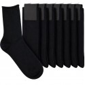 6 Paia Calzini Corti Calze Uomo Caldo Cotone Senza Elastico Nero