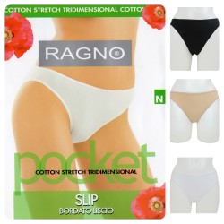 2 Slip mutanda donna RAGNO bordato liscio cotone 07455n