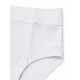 2 Slip Bambina Vita Alta Impose in Cotone Elasticizzato Bianco