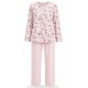 Pigiama Donna Caldo Cotone Invernale Granchio Floreale