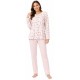 Pigiama Donna Caldo Cotone Invernale Granchio Floreale