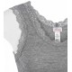Maglia Canottiera Donna Lana Seta Fraly Costine con Pizzo Spalla Larga Invernale