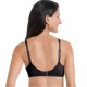 Reggiseno ricamato sfoderato con ferretto Rosa Faia Fleur 5653 Nero