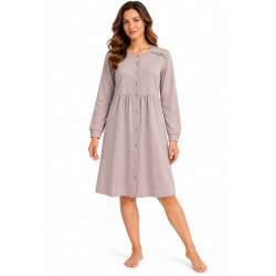 Camicia da Notte Donna Clinica Aperta Avanti LUNATICA Caldo Cotone Invernale