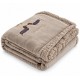 Coperta Plaid Matrimoniale 200x220 Pile Sherpa + Borsa Feltro