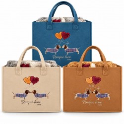 Coperta Plaid Matrimoniale 200x220 Pile Sherpa + Borsa Feltro