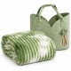 Coperta Plaid Matrimoniale a Costine 200x210 Pile Coral + Borsa Feltro