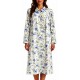 Camicia da Notte Donna Linclalor Caldo Cotone Con colletto