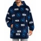 Plaid Poncho TV Maniche Cappuccio SSC Napoli Felpa Coperta Pile Hermet Unisex