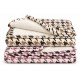 Coperta Plaid Invernale INFIORE 125x180 cm Pile e Sherpa Agnellata Pied-de-Poule