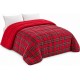 Piumone Trapunta Invernale Matrimoniale Lovely Flannel e Sherpa Tartan Rosso