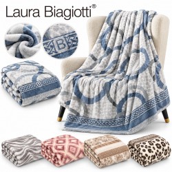 Plaid Coperta Invernale Pile Coral LAURA BIAGIOTTI Singolo Piazza e Mezza Matrimoniale