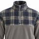 Pigiama Tuta Uomo Invernale Pile Zip Scozzese