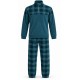 Pigiama Tuta Uomo Invernale Pile Zip Scozzese