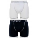 2 Boxer parigamba uomo in cotone elastico TOP SIDE tinta unita TM205