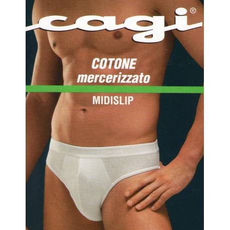 2 SLIP mutanda uomo CAGI in cotone midi 5238 bianco