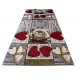 Tappeto in ciniglia cuore shabby